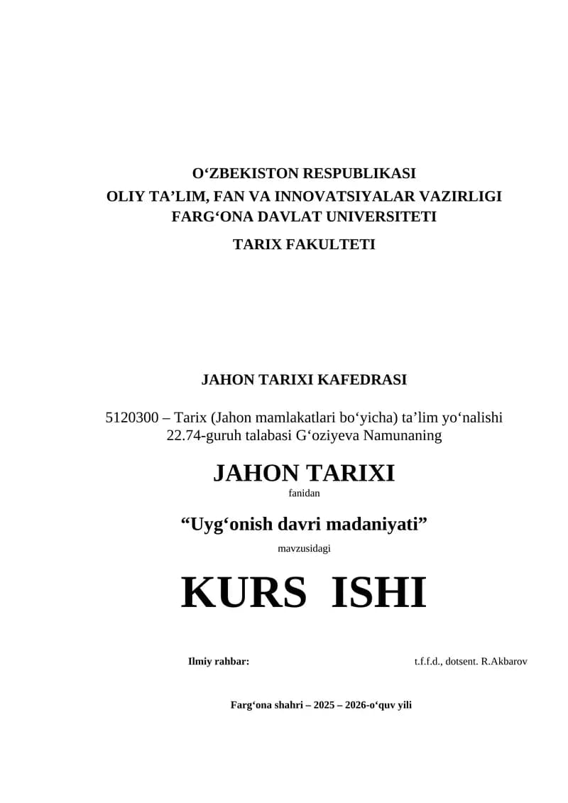 Uyg‘onish davri madaniyati