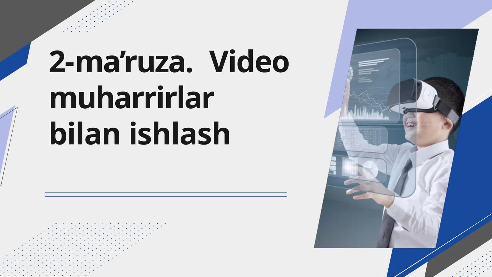 Videomuharrirlar bilan ishlash