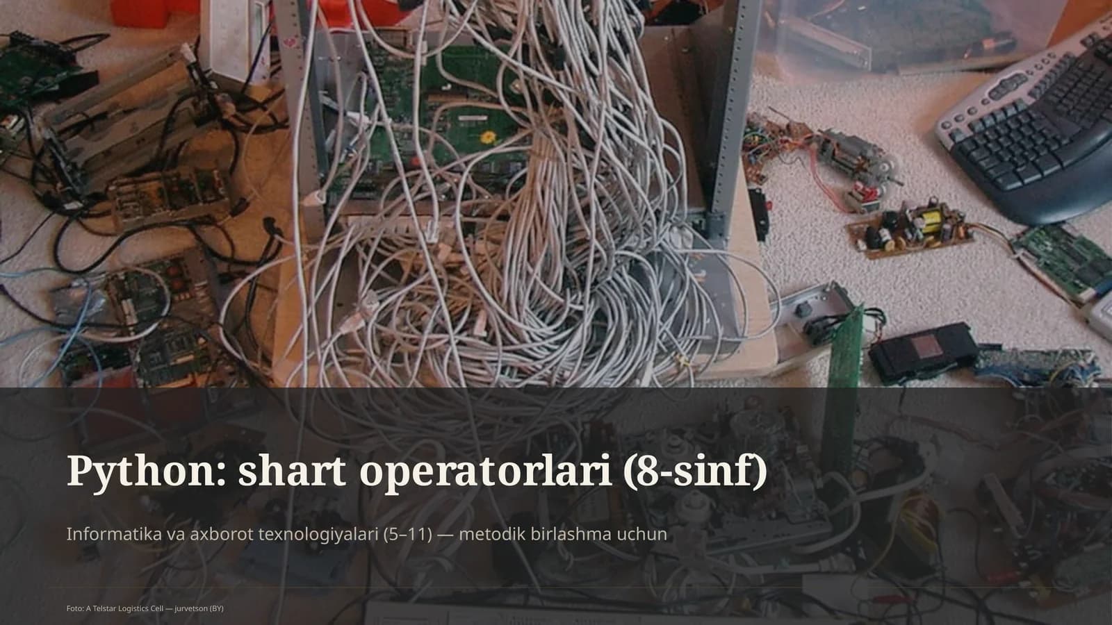 Python: shart operatorlari (8-sinf)