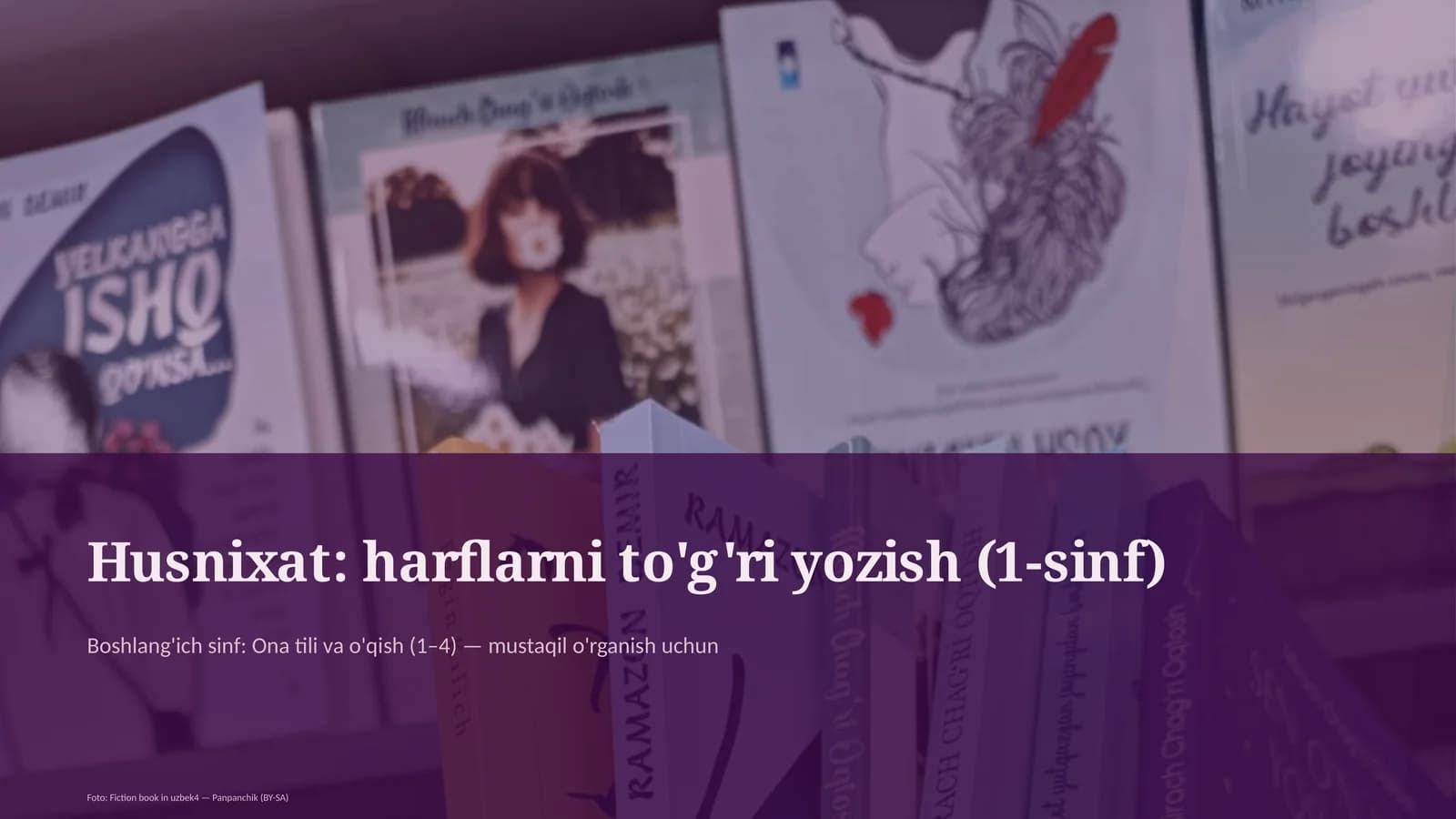 Husnixat: harflarni to'g'ri yozish (1-sinf)