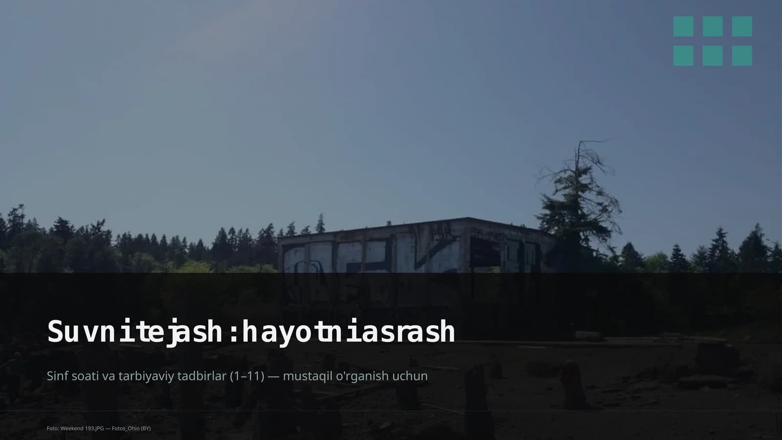 Suvni tejash: hayotni asrash