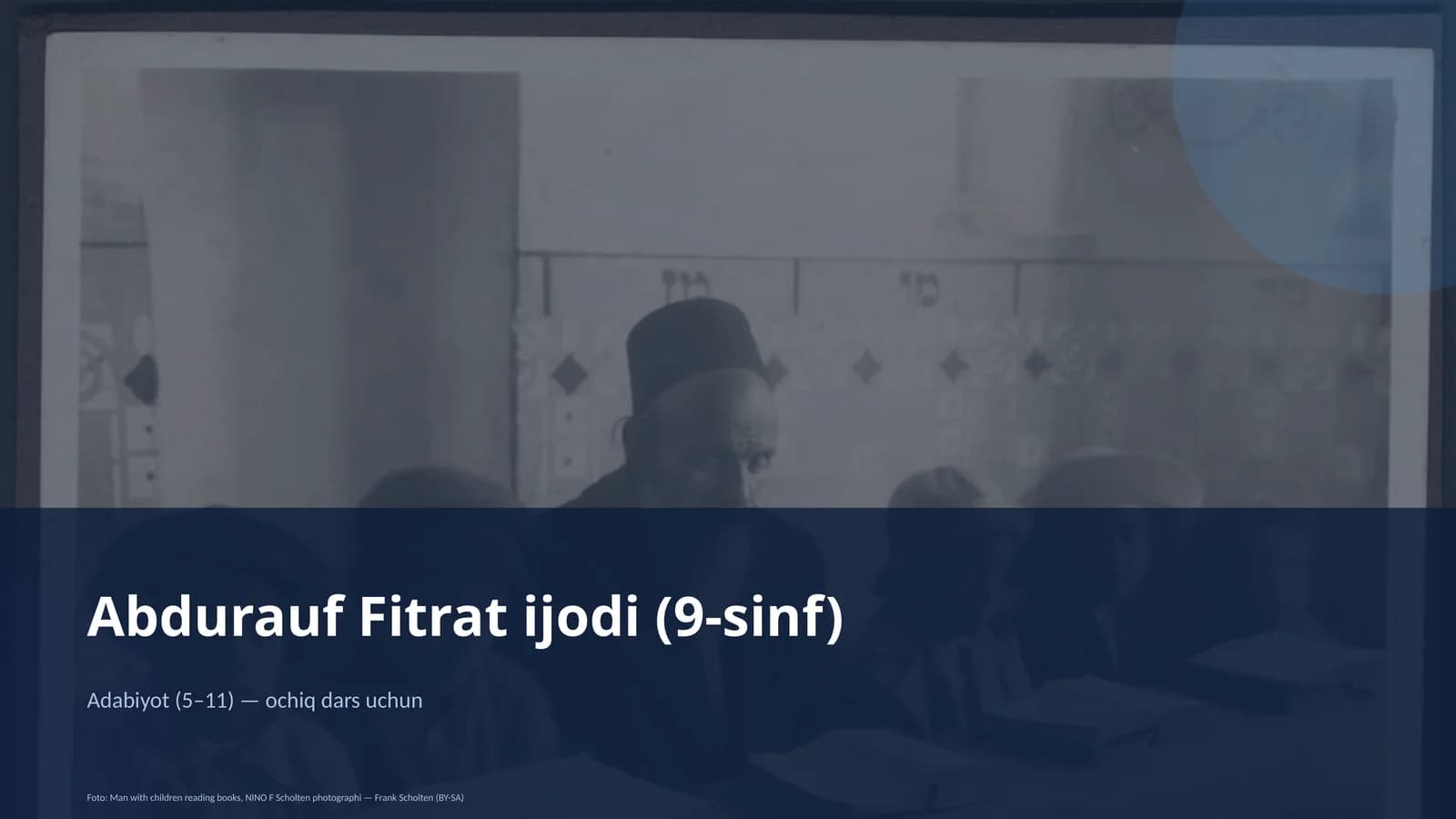 Abdurauf Fitrat ijodi (9-sinf)