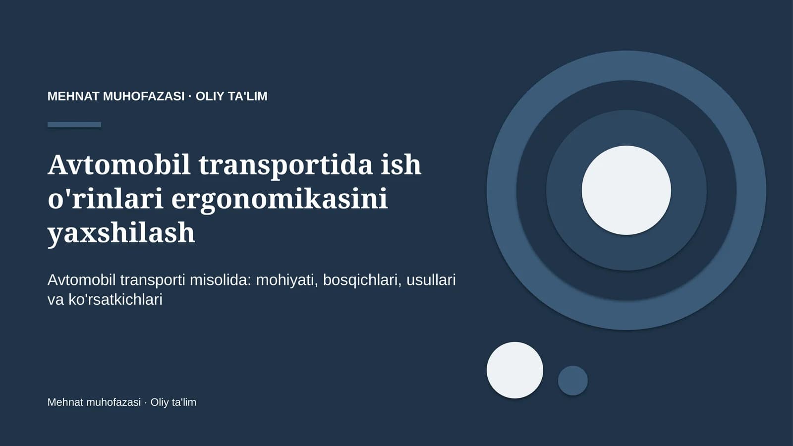 avtomobil transportida ish o'rinlari ergonomikasini yaxshilash 9301