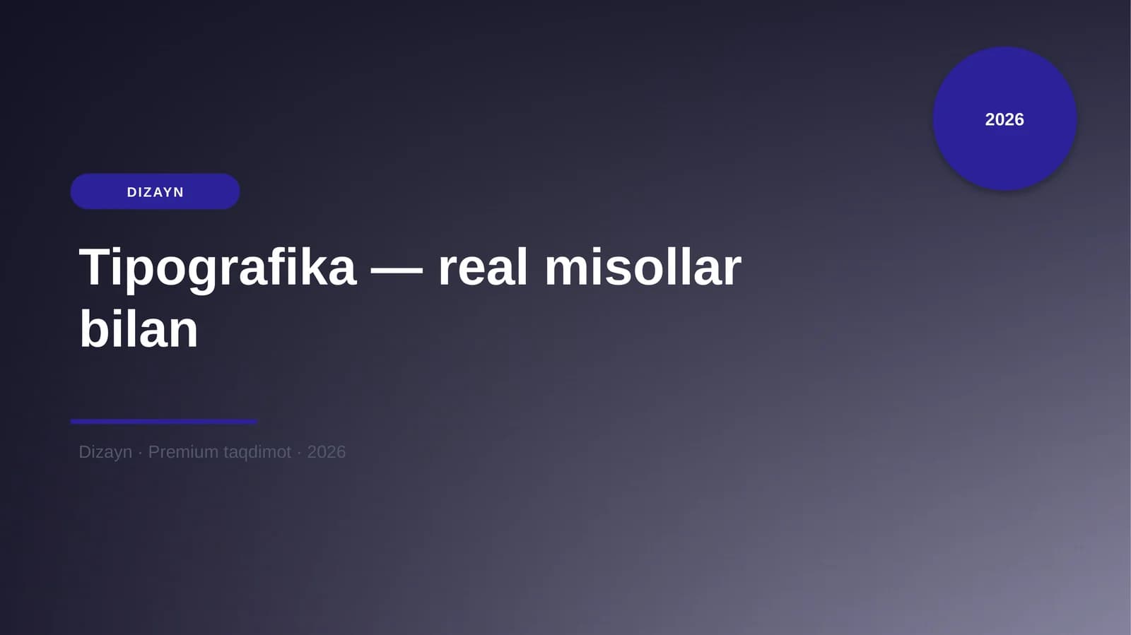 Tipografika — real misollar bilan