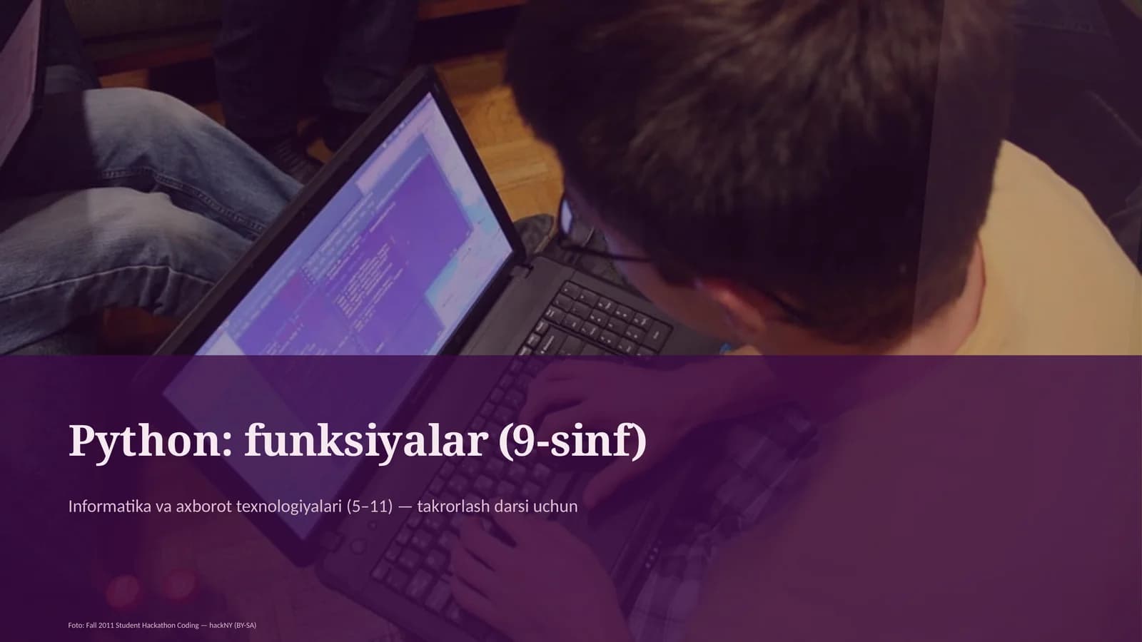 Python: funksiyalar (9-sinf)