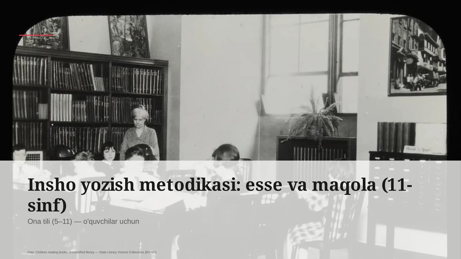 Insho yozish metodikasi: esse va maqola (11-sinf)