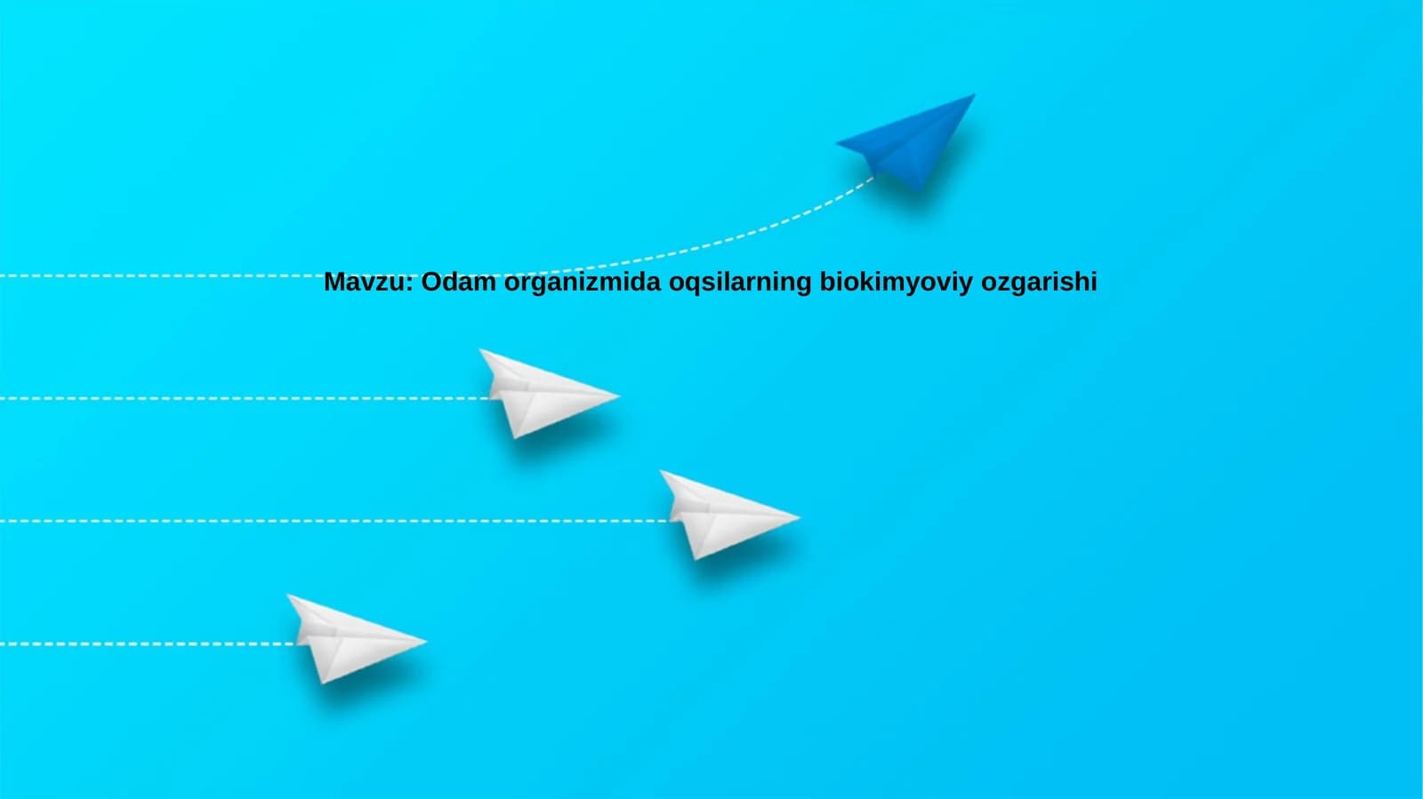 Odam organizmi daoqsilarning biokimyoviy ozgarishi