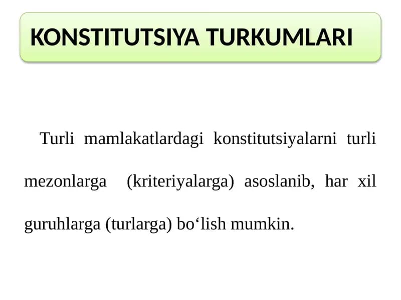 Konstitutsiyalar turlari