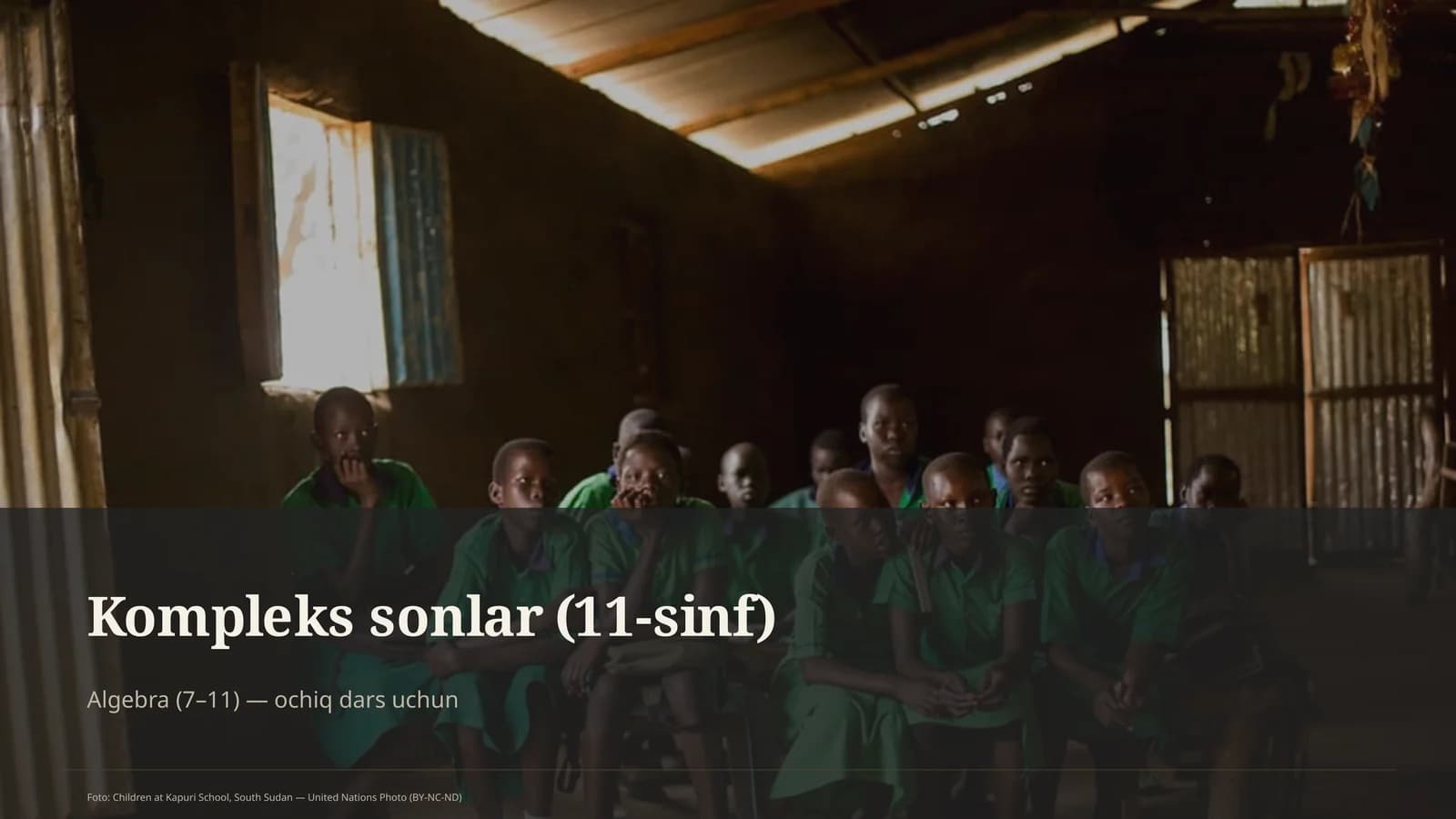 Kompleks sonlar (11-sinf)