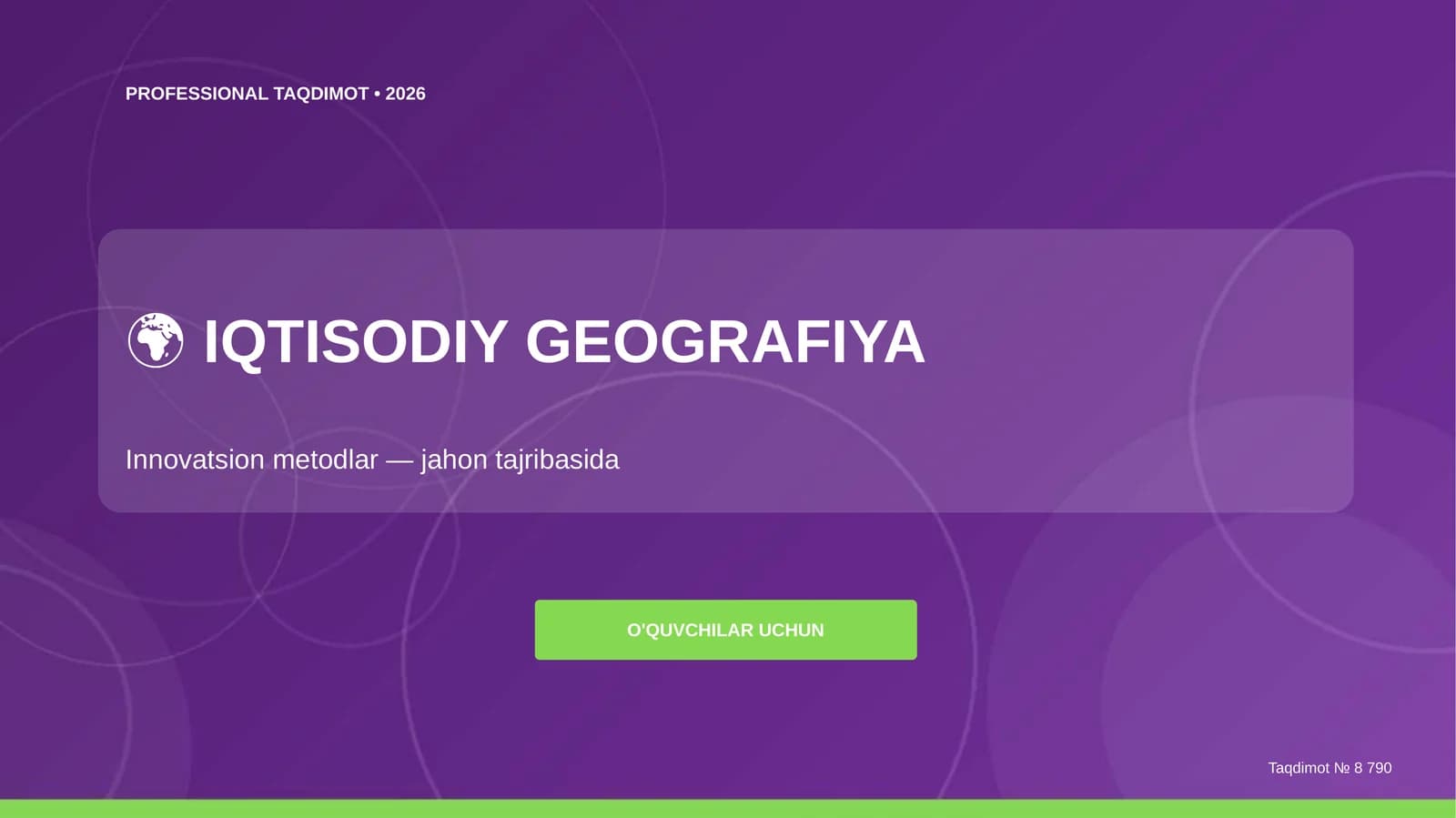 IQTISODIY GEOGRAFIYA