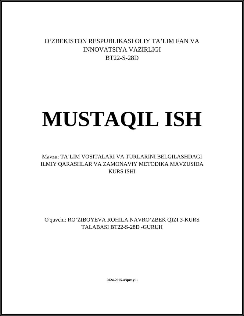 Ta'lim vositalari
