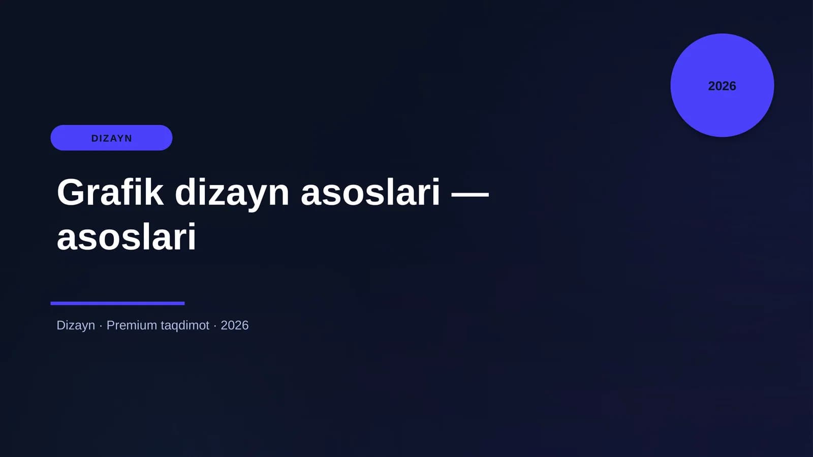 Grafik dizayn asoslari — asoslari