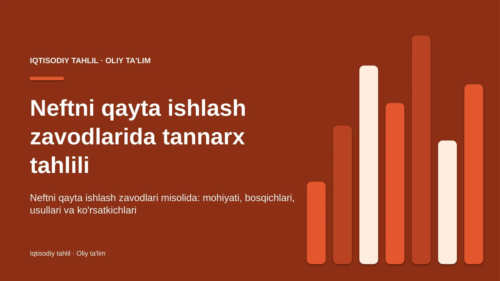 neftni qayta ishlash zavodlarida tannarx tahlili 8758