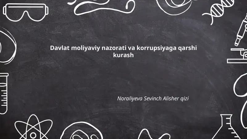 Davlat moliyaviy nazorati va korrupsiyaga qarshi kurash