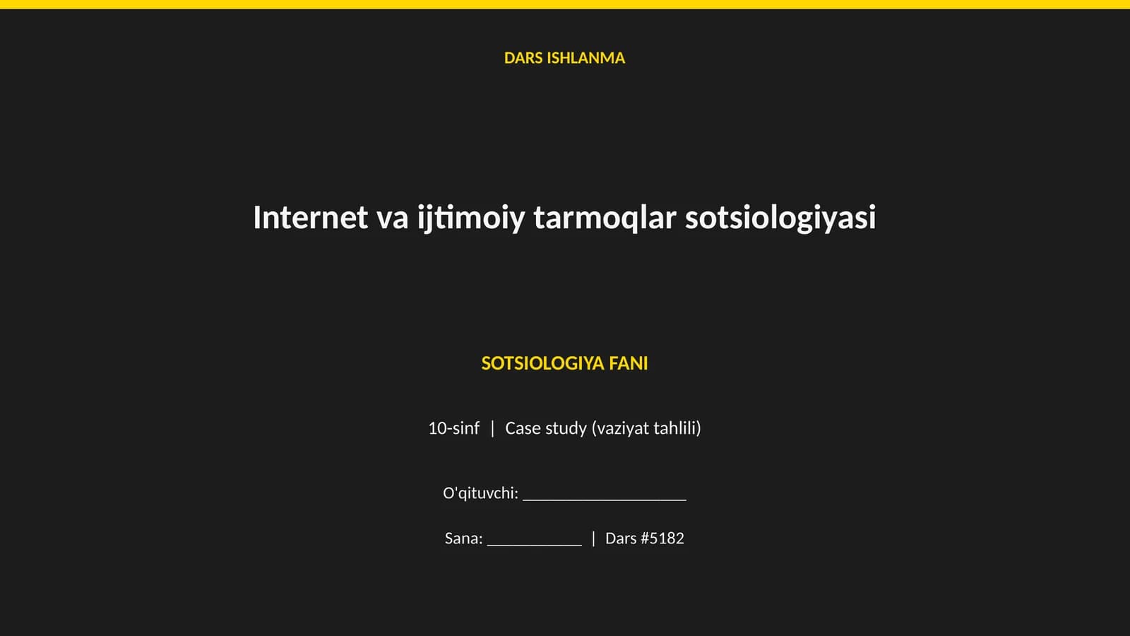 Internet va ijtimoiy tarmoqlar sotsiologiyasi