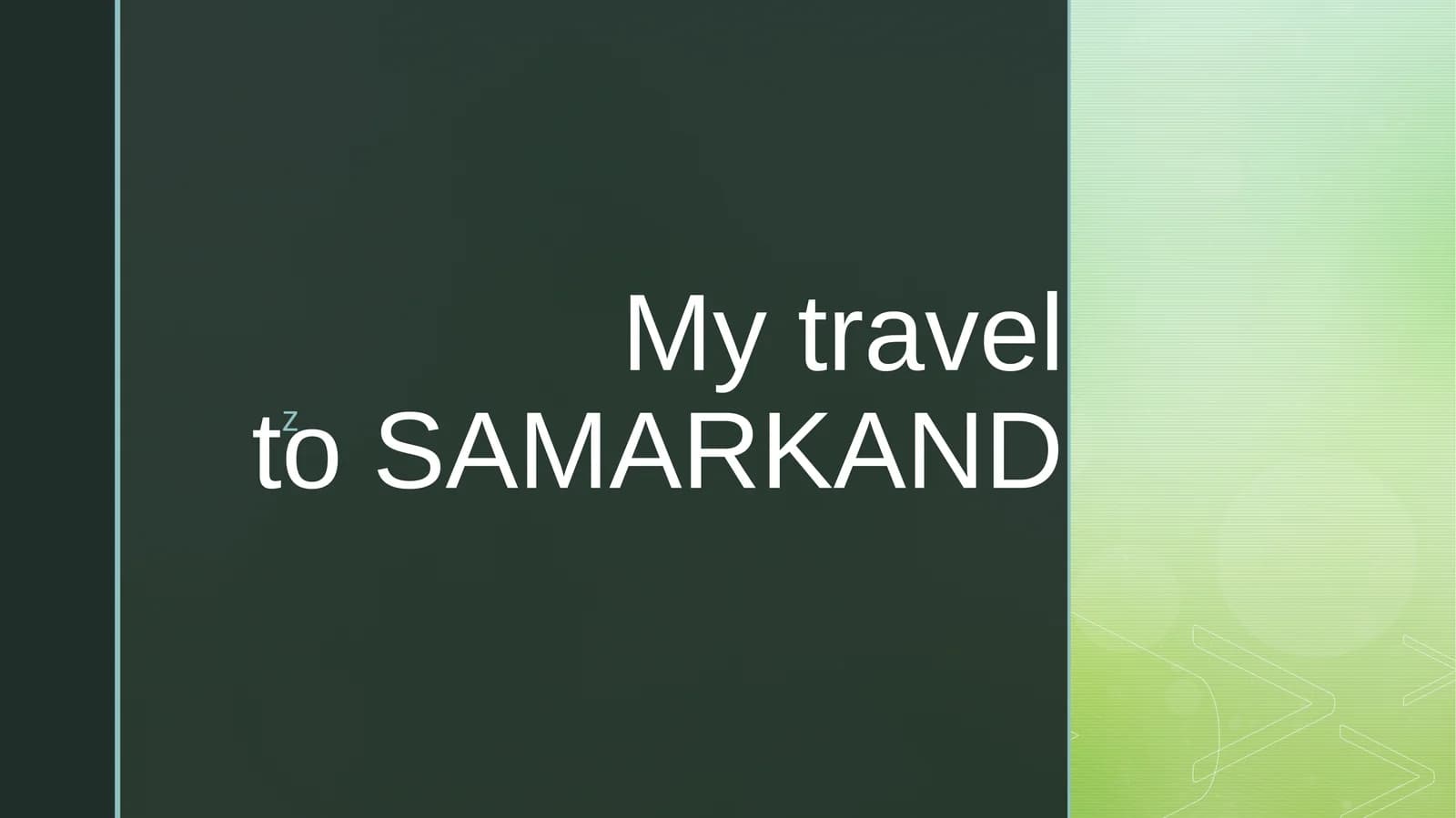My travel to SAMARKAND