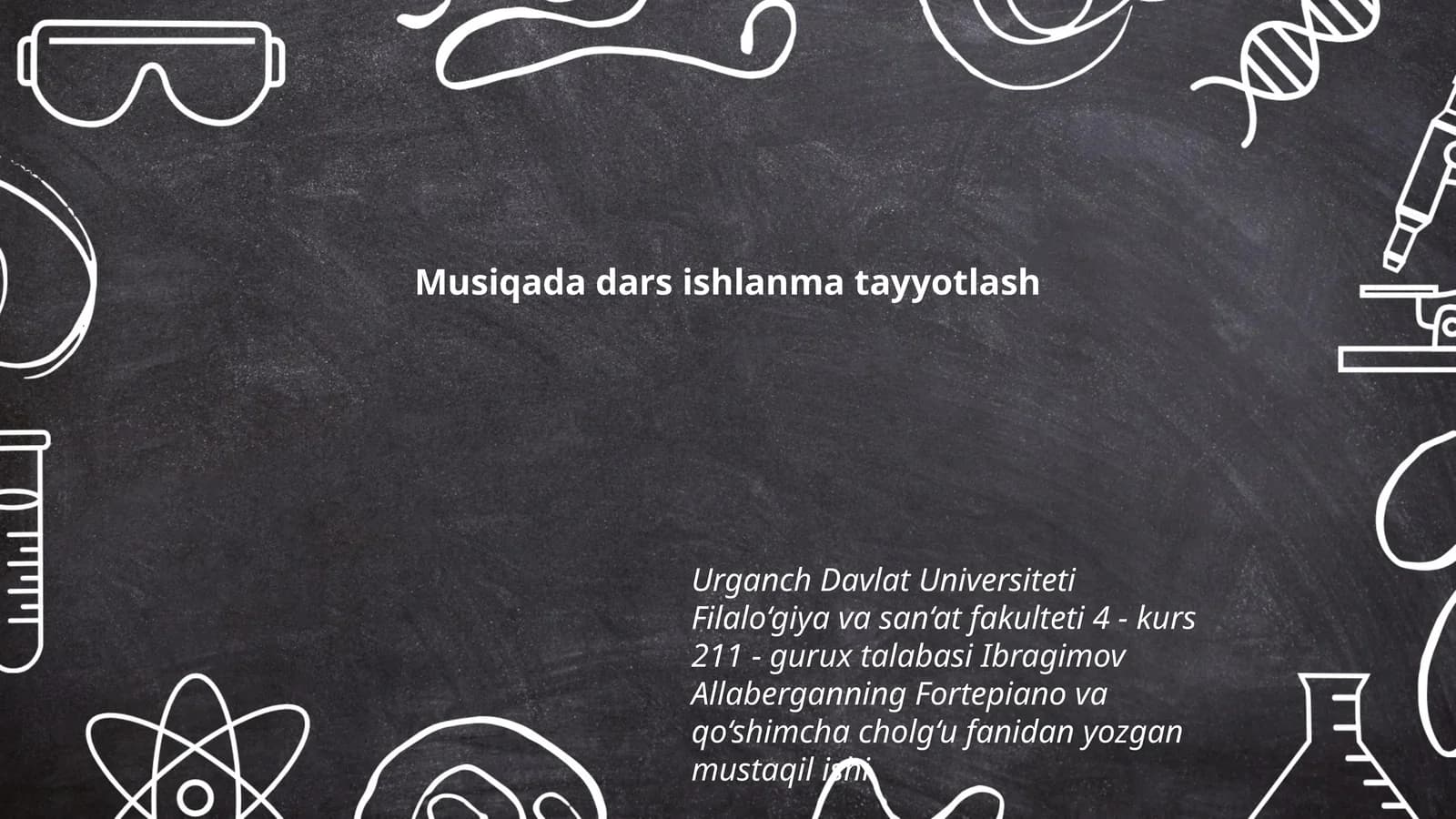Musiqada dars ishlanma tayyotlash