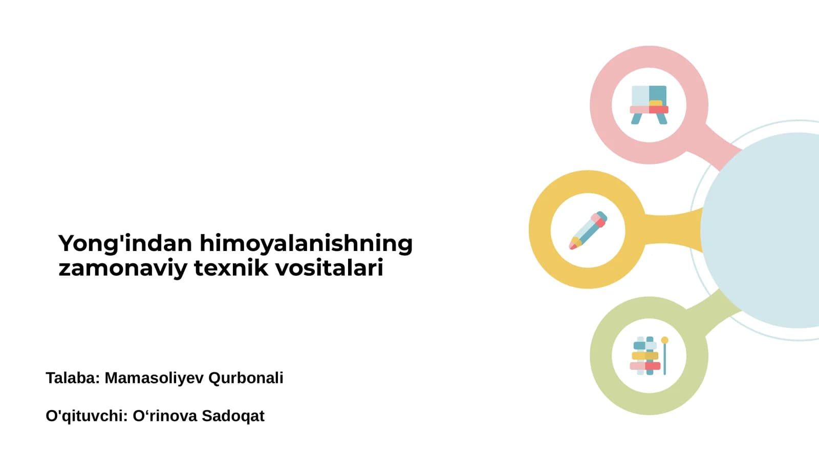 Yong'indan himoyalanishning zamonaviy texnik vositalari