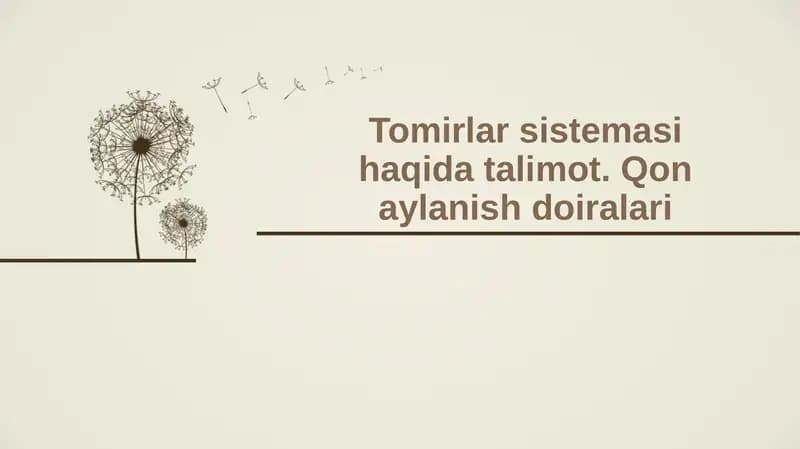Qon tomirlar sistemasi