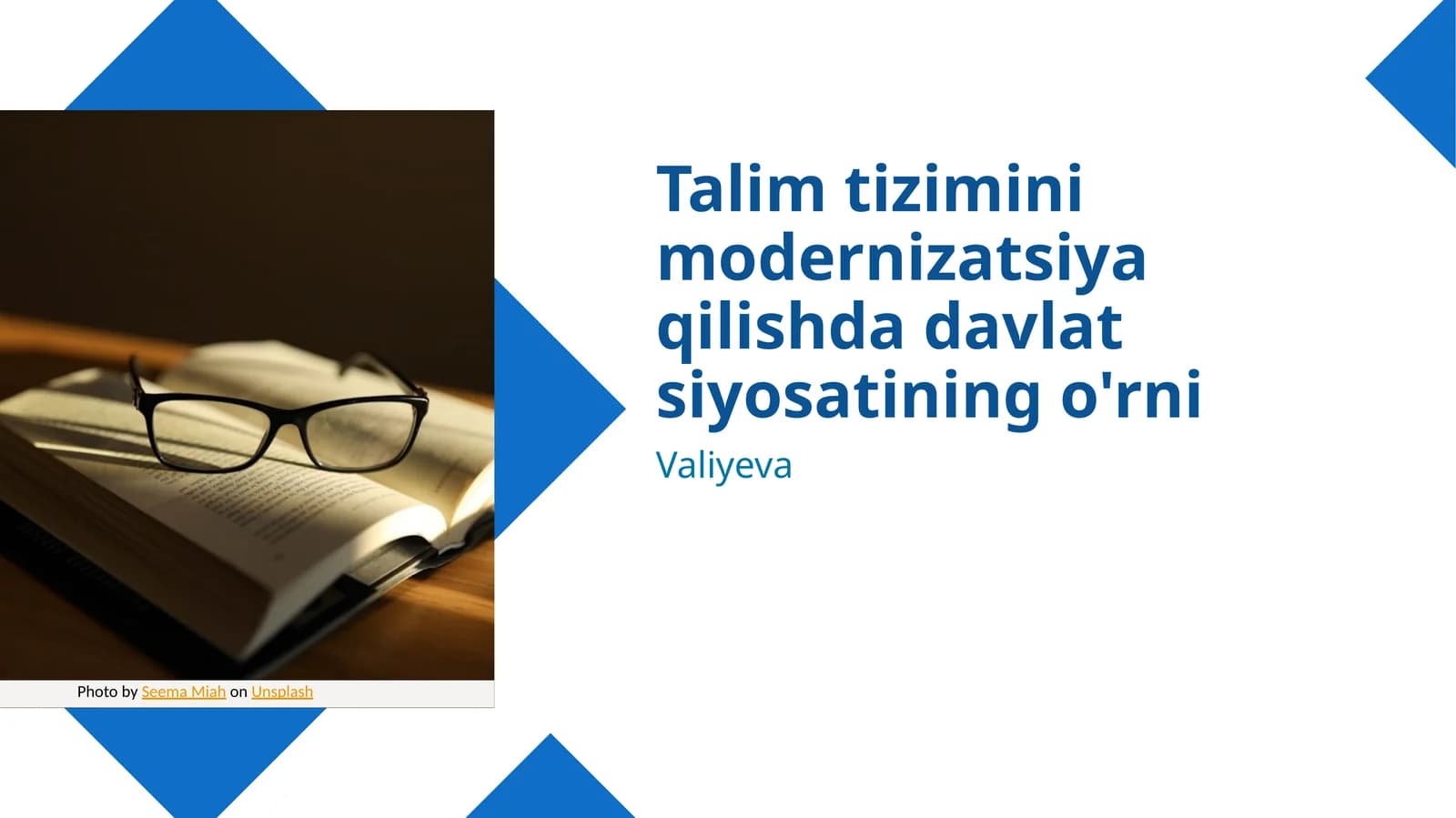 Davlat siyosati va ta'lim modernizatsiyasi