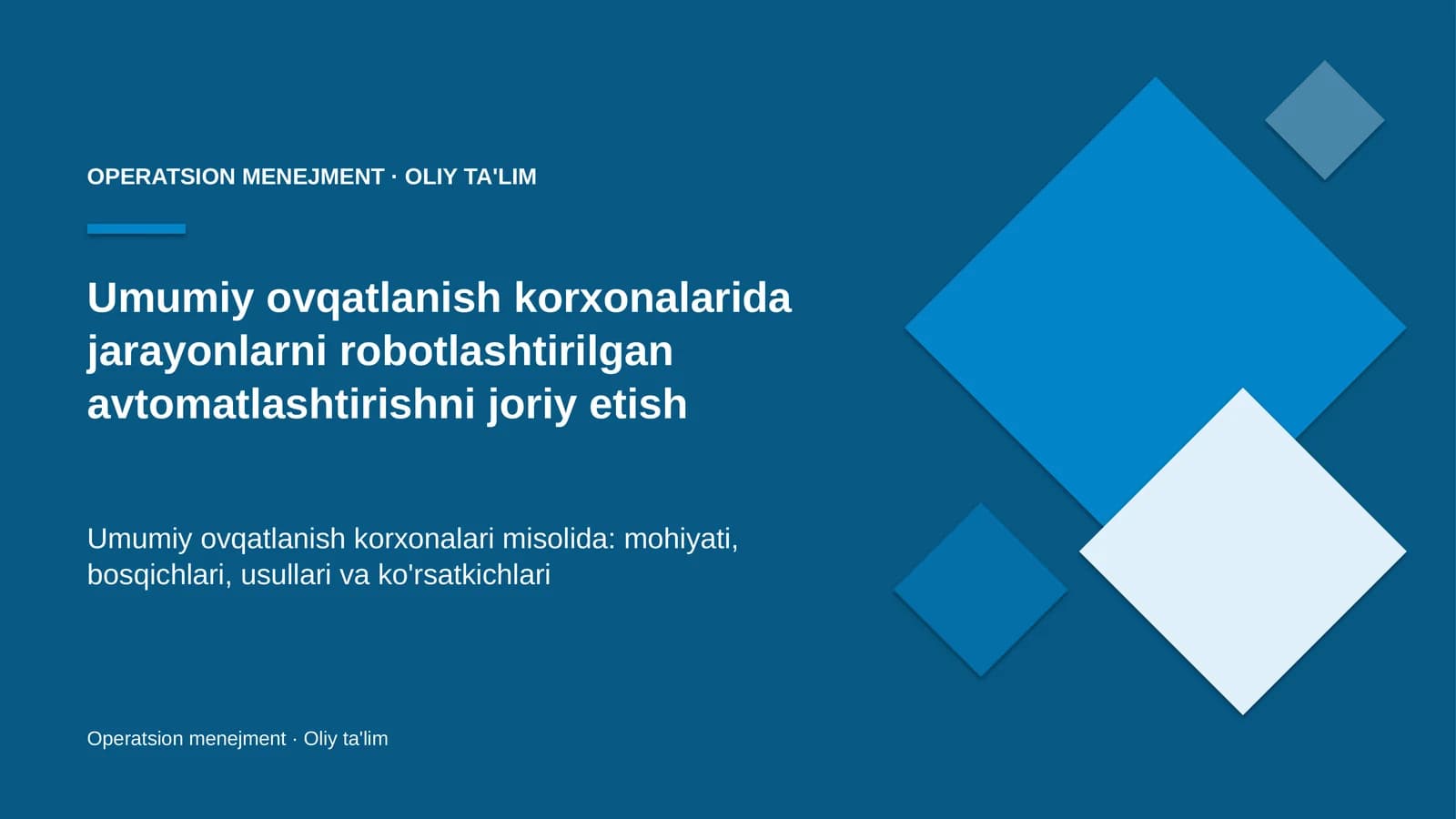 umumiy ovqatlanish korxonalarida jarayonlarni robotlashtirilgan avtomatlashtirishni joriy etish 5150