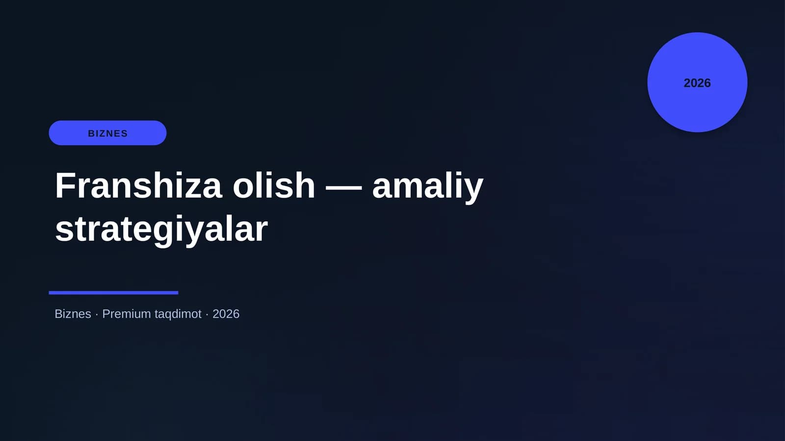Franshiza olish — amaliy strategiyalar