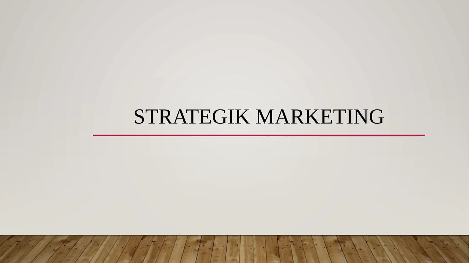 Strategik marketing