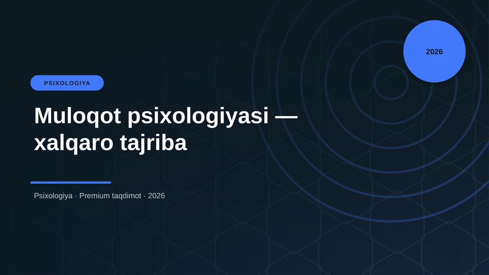 Muloqot psixologiyasi — xalqaro tajriba