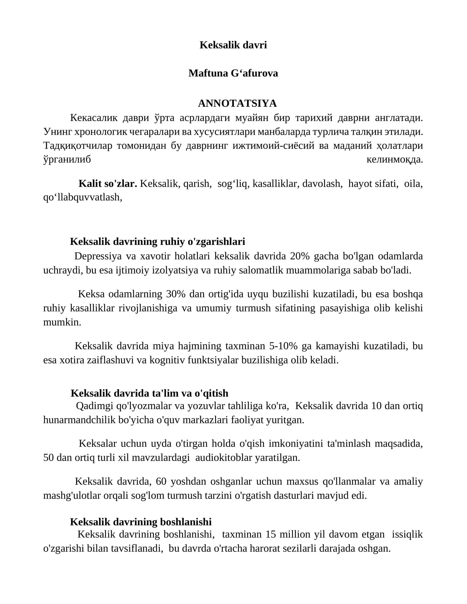 Keksalik davri