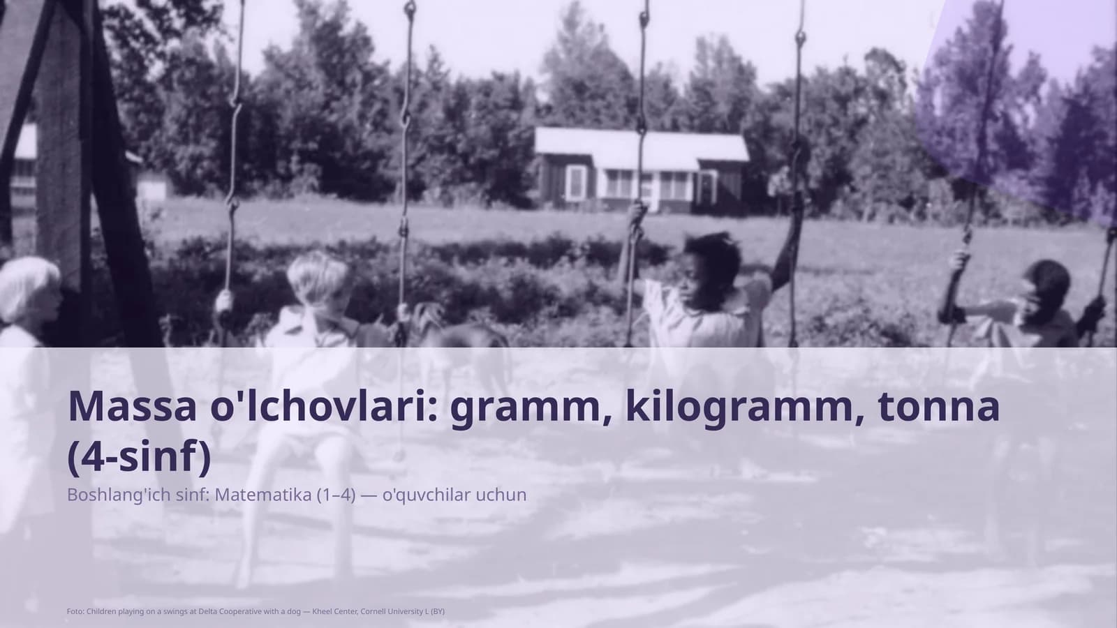 Massa o'lchovlari: gramm, kilogramm, tonna (4-sinf)