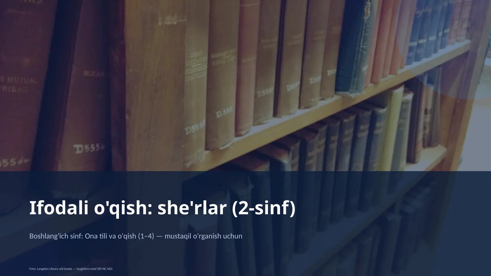 Ifodali o'qish: she'rlar (2-sinf)