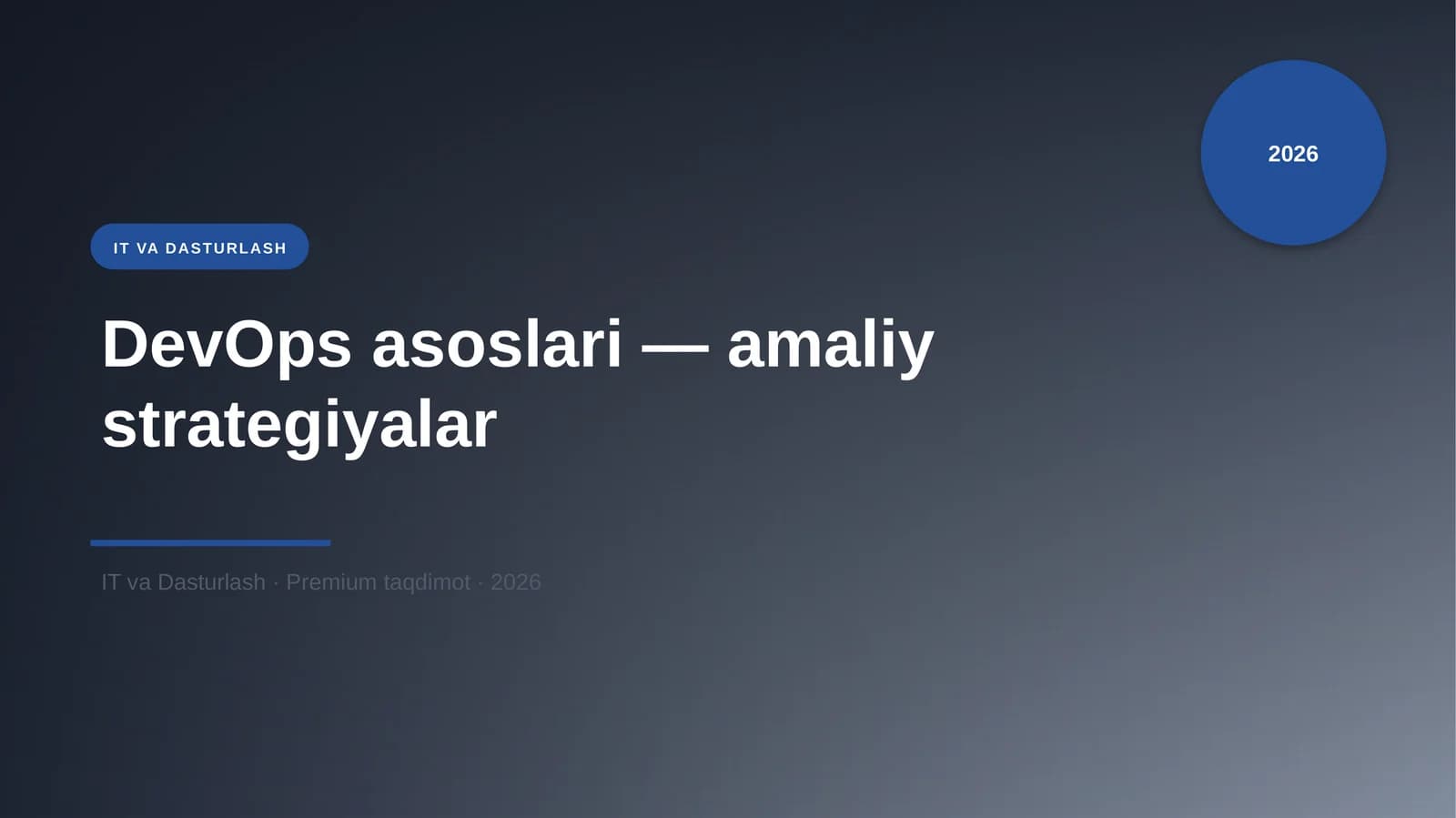 DevOps asoslari — amaliy strategiyalar