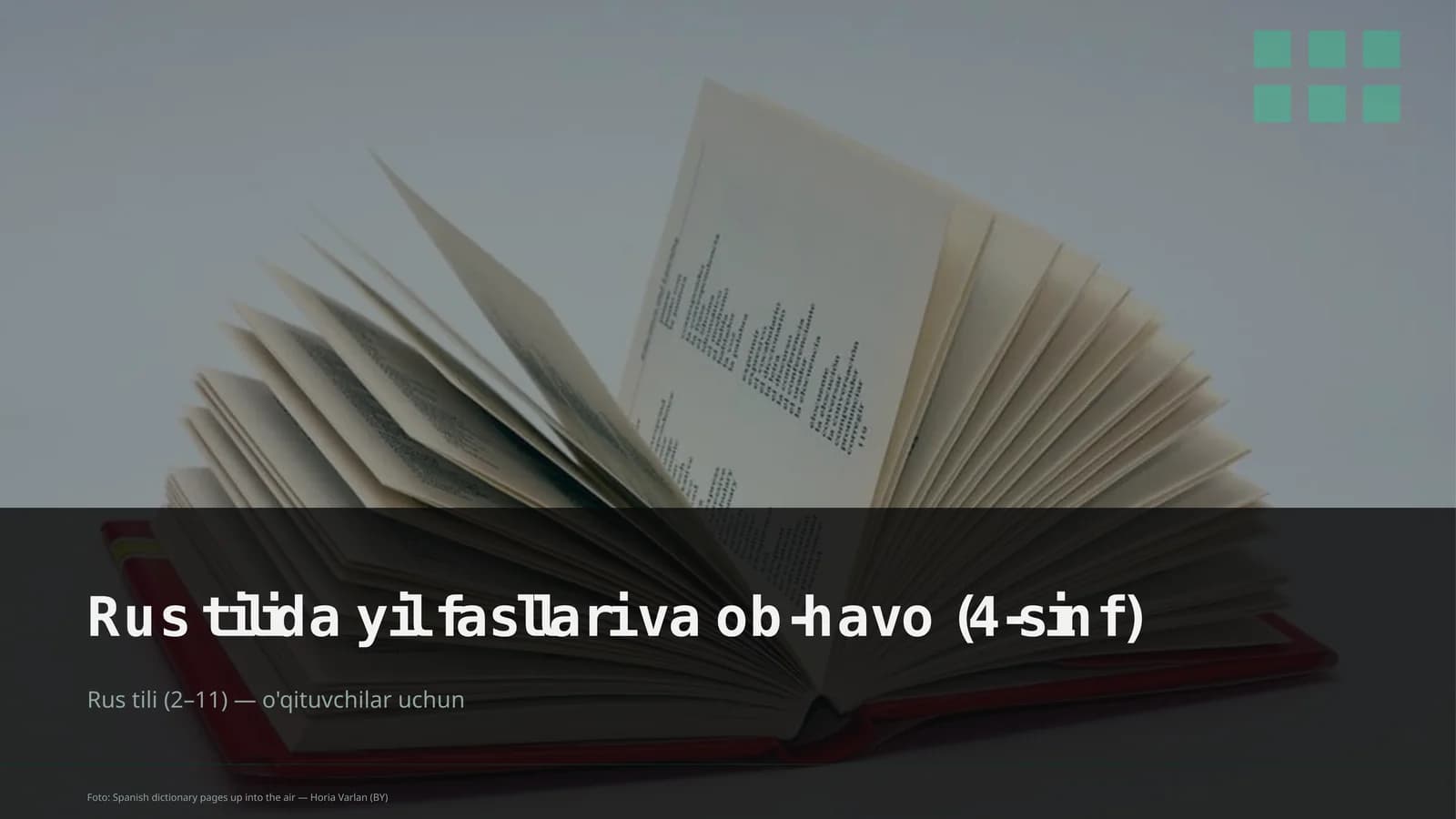 Rus tilida yil fasllari va ob-havo (4-sinf)