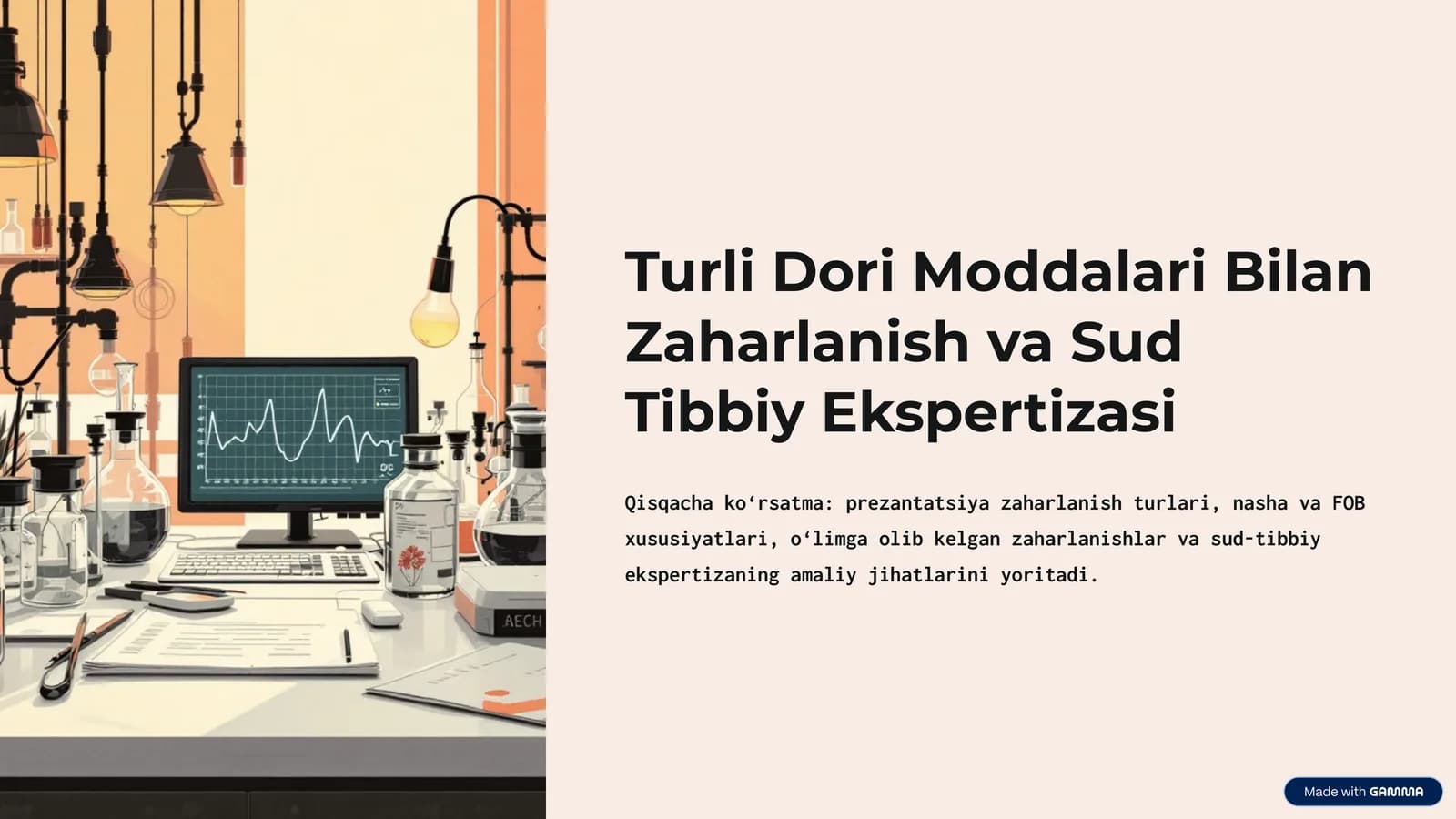 Zaharlanish va Sud Tibbiy Ekspertizasi