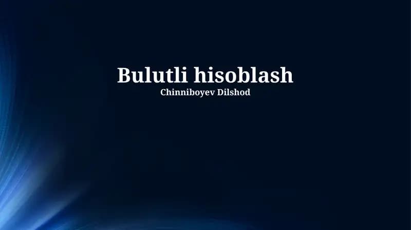 Bulutli Hisoblash