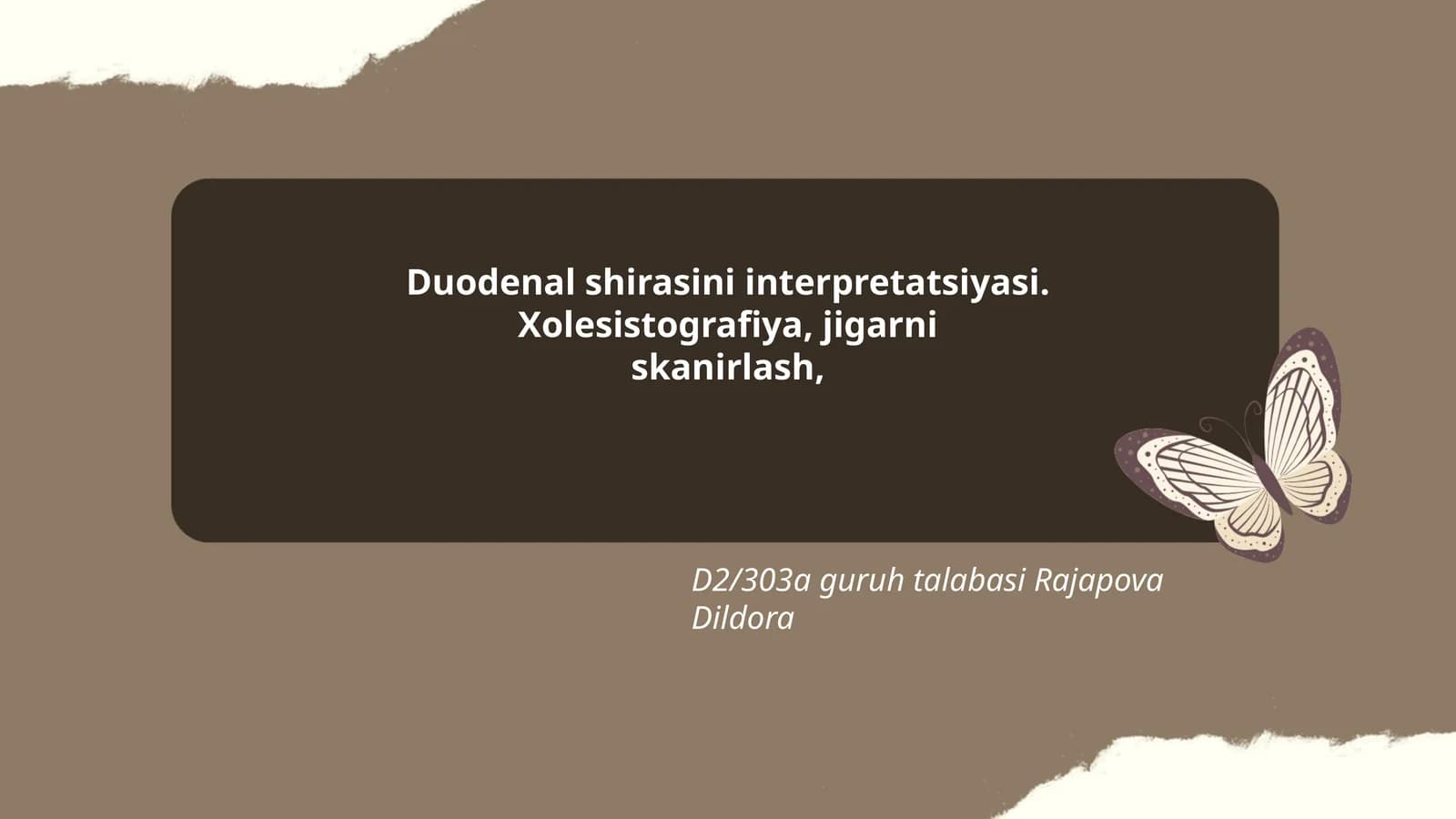 Duodenal shirasini interpretatsiyasi