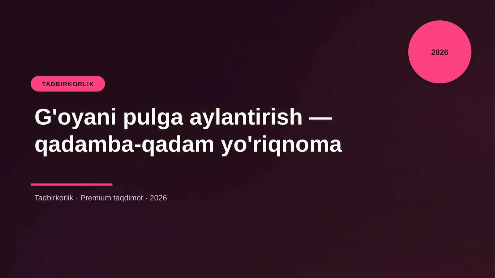 G'oyani pulga aylantirish — qadamba-qadam yo'riqnoma