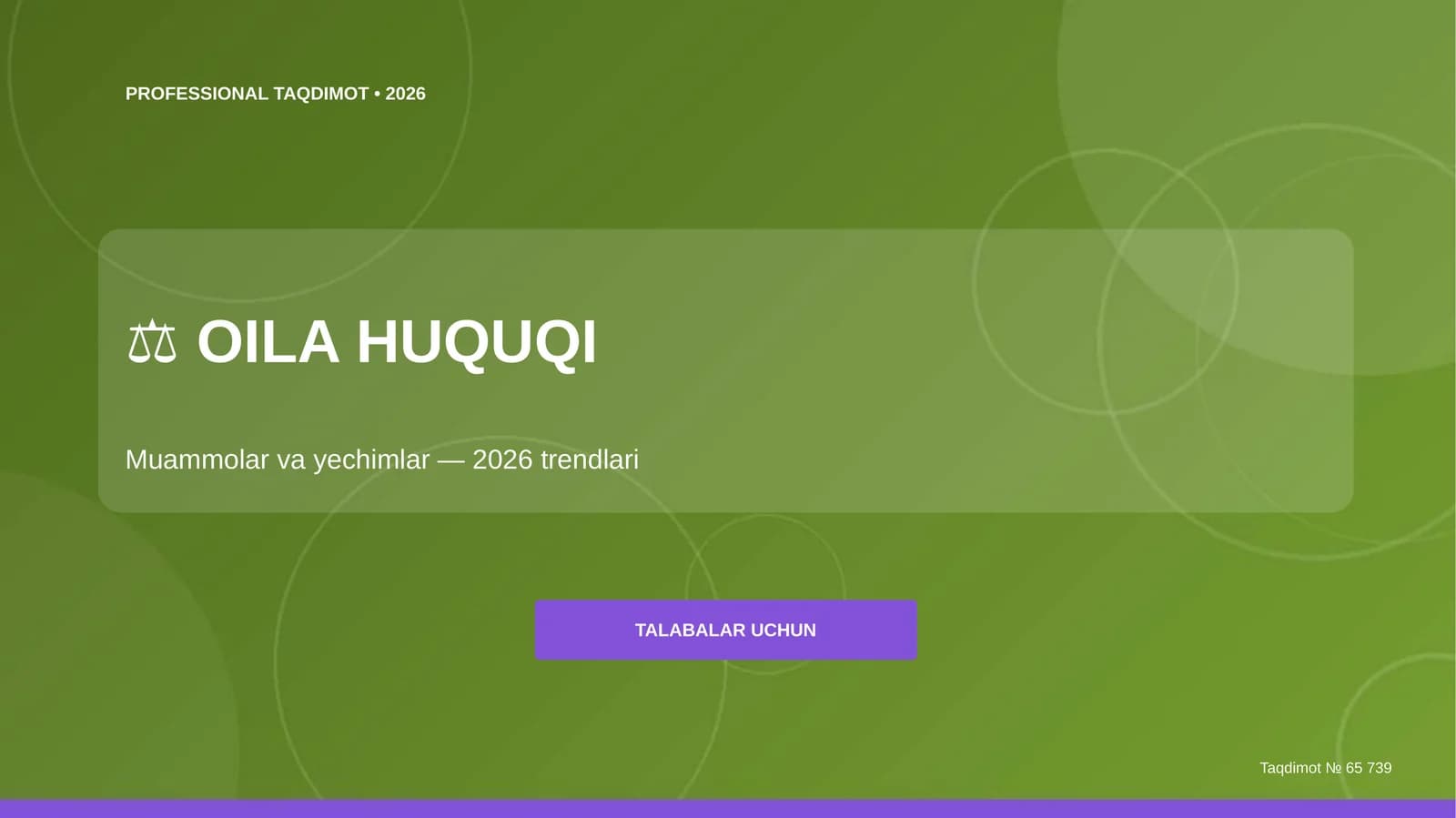 Oila Huquqi: Muammolar va Yechimlar (2026 trendlari)