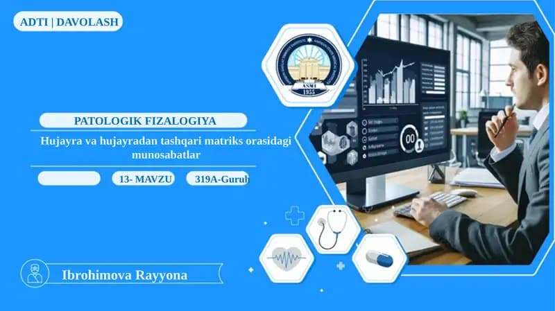 Hujayra  va Hujayradan  tashqi matriks orasidagi munosabatlar