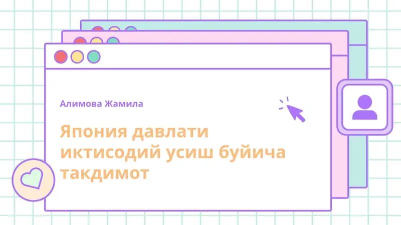Yaponiya davalati iqtisodiy usish buiyicha takdimot