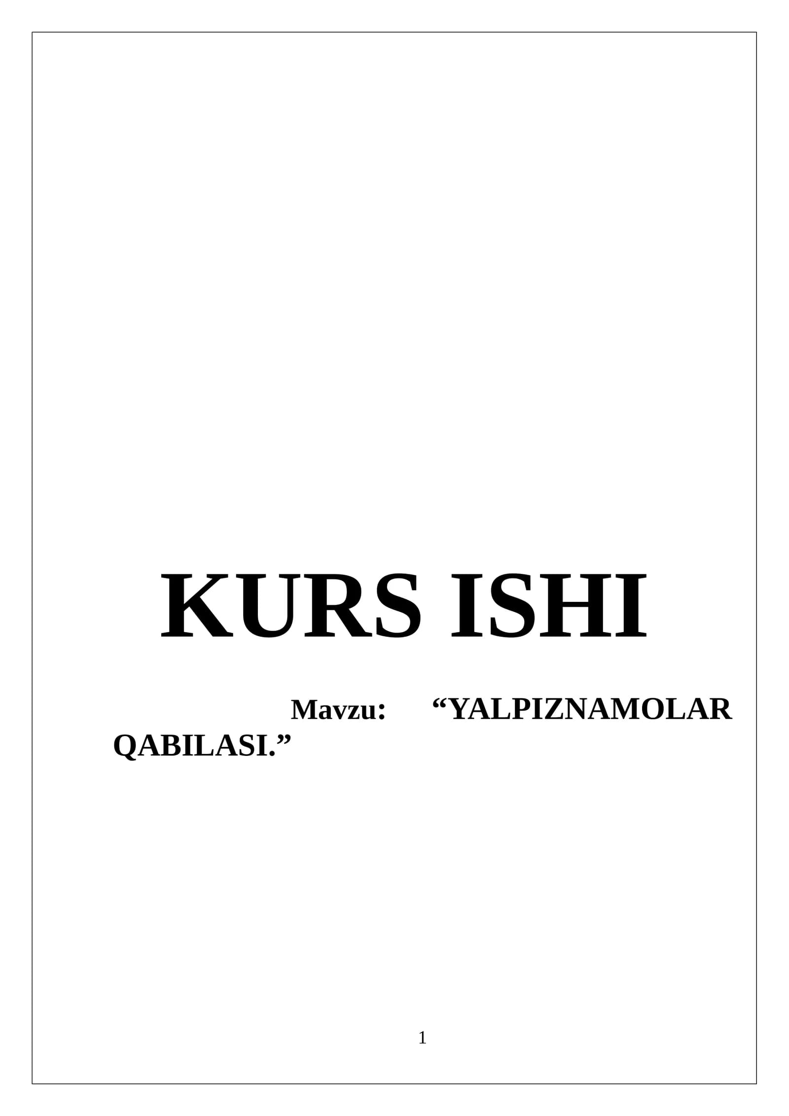 YALPIZNAMOLAR QABILASI