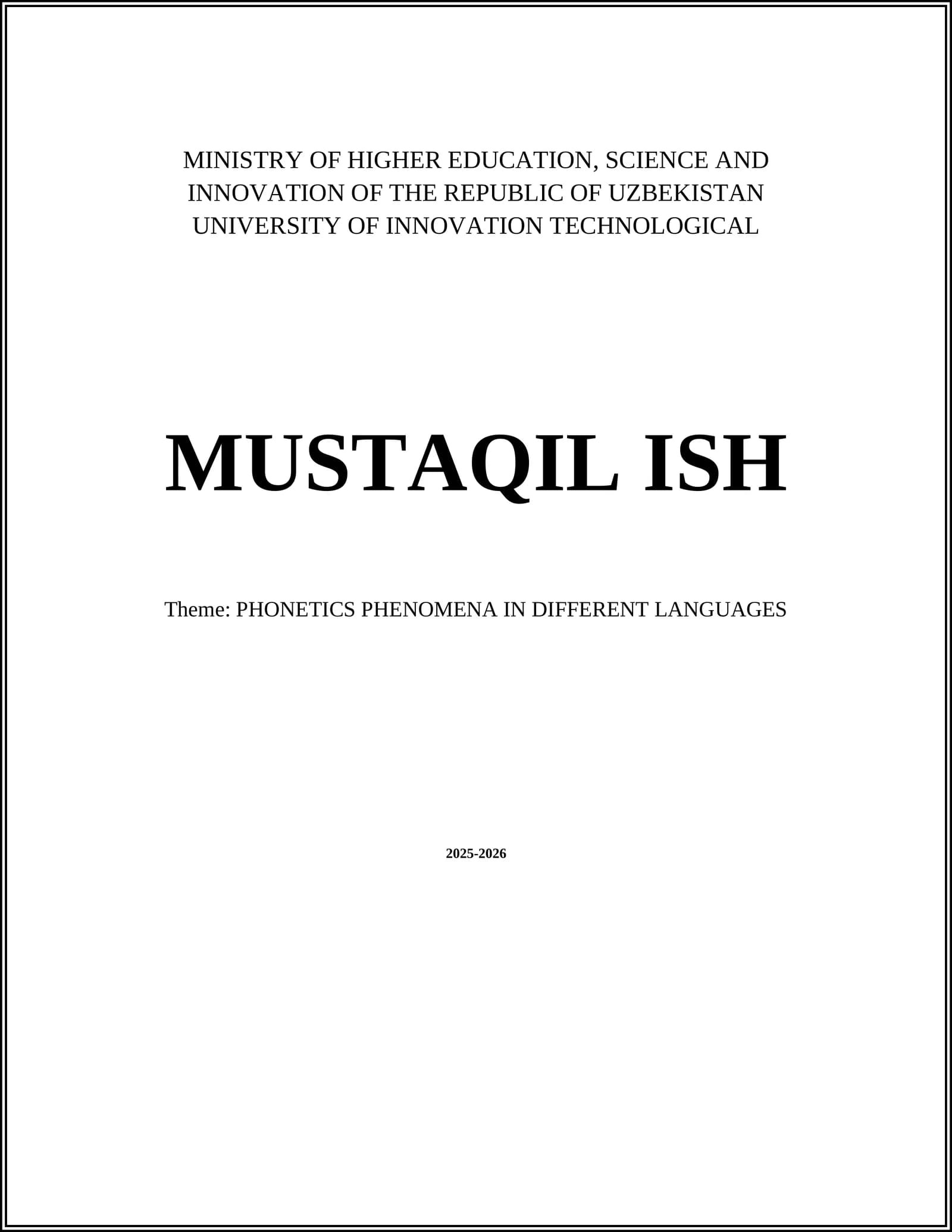 PHONETICS PHENOMENA IN DIFFERENT LANGUAGES