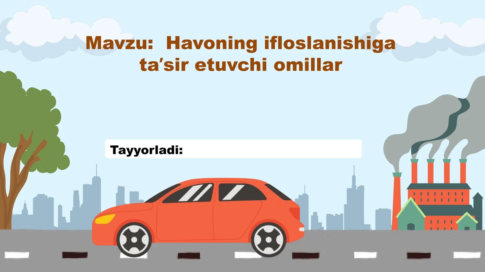 Havoning ifloshlanishi. slayd