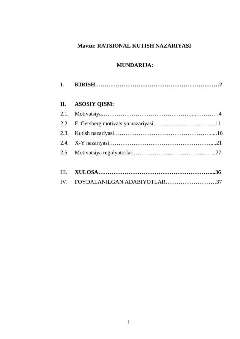 PORTER-LOULER MODELI