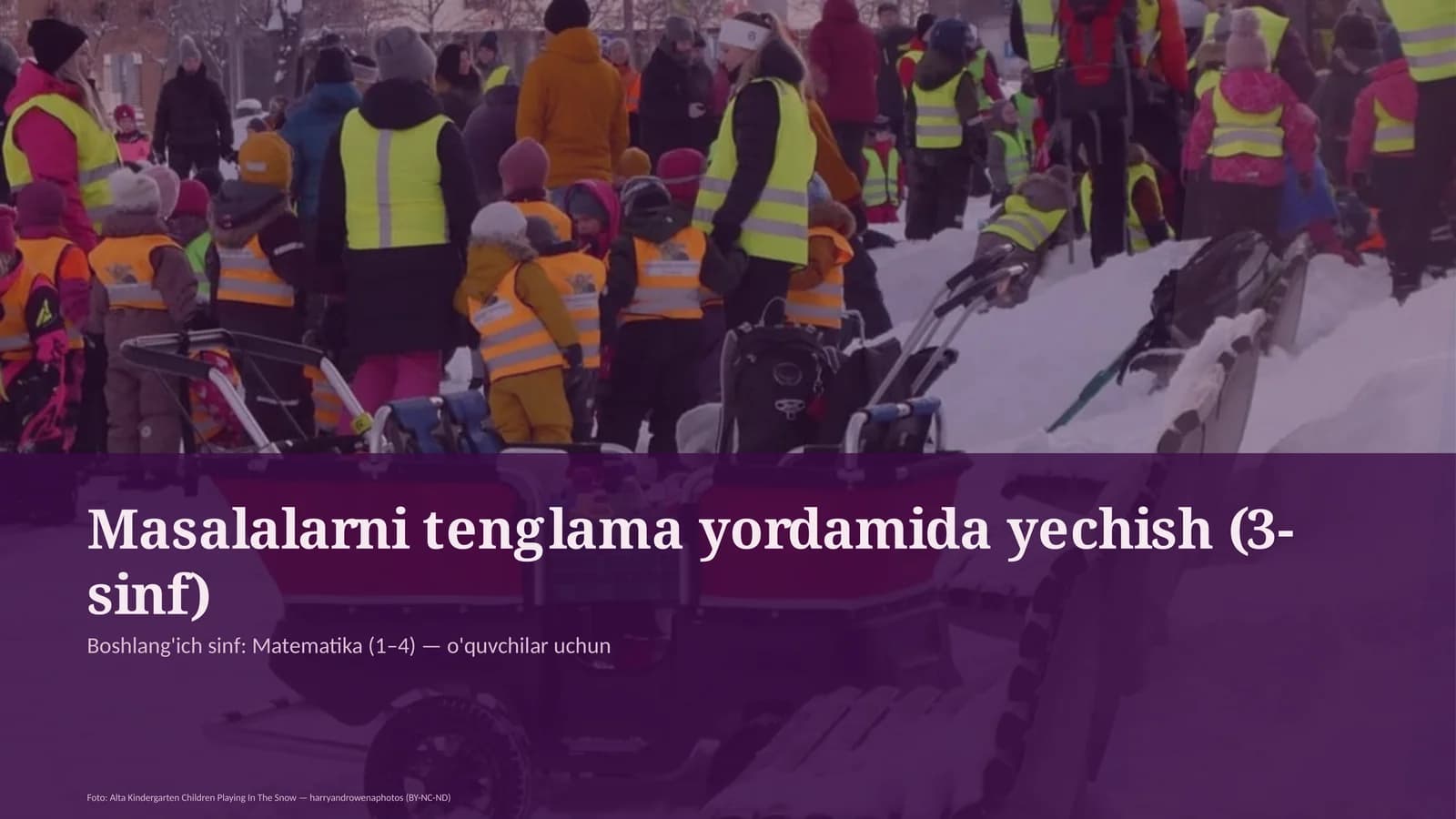 Masalalarni tenglama yordamida yechish (3-sinf)