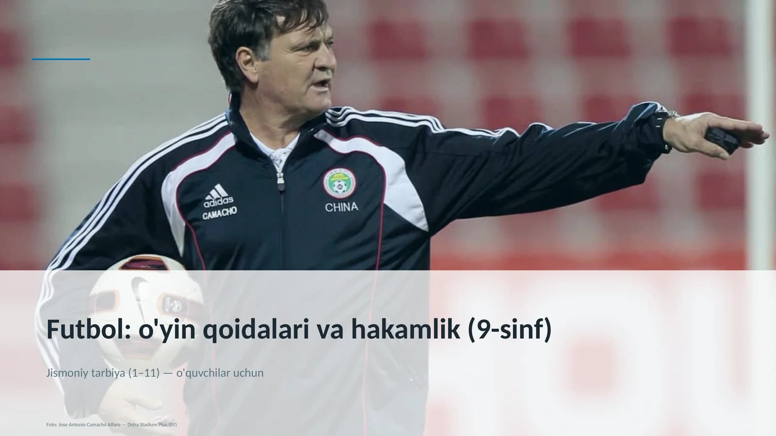 Futbol: o'yin qoidalari va hakamlik (9-sinf)