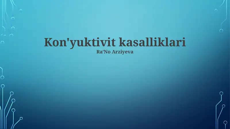 Kon'yunktivit kasalliklari