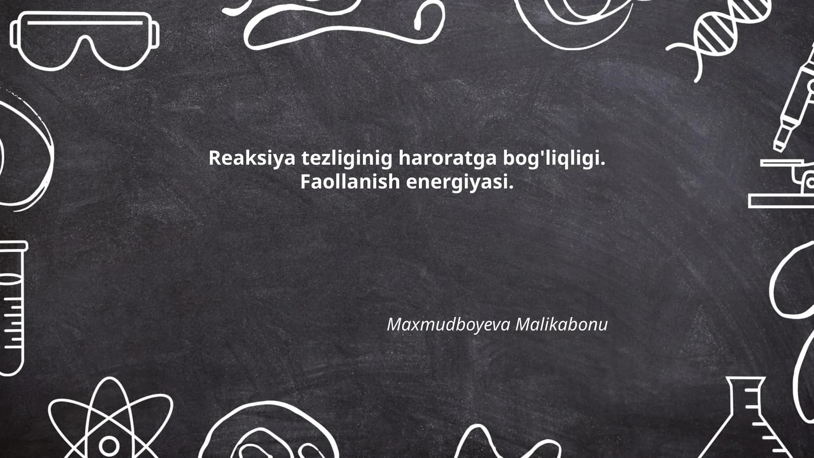 Reaksiya tezligi tushunchasi