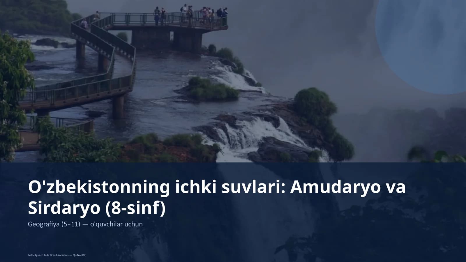 O'zbekistonning ichki suvlari: Amudaryo va Sirdaryo (8-sinf)