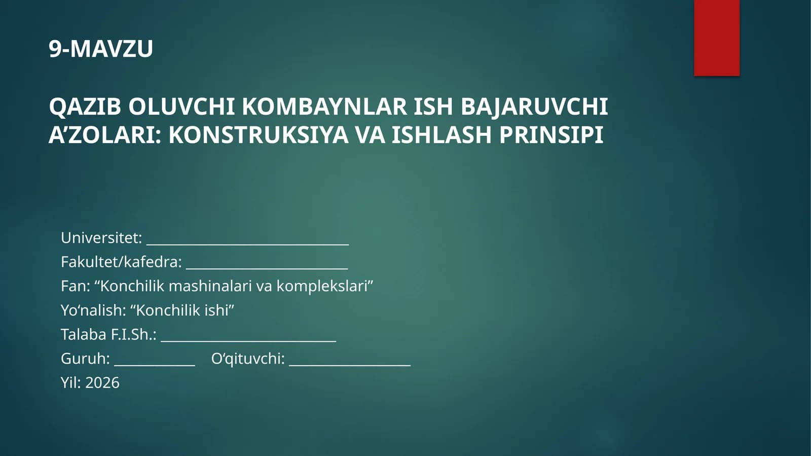 QAZIB OLUVCHI KOMBAYNLAR ISH BAJARUVCHI A’ZOLARI: KONSTRUKSIYA VA ISHLASH PRINSIPI